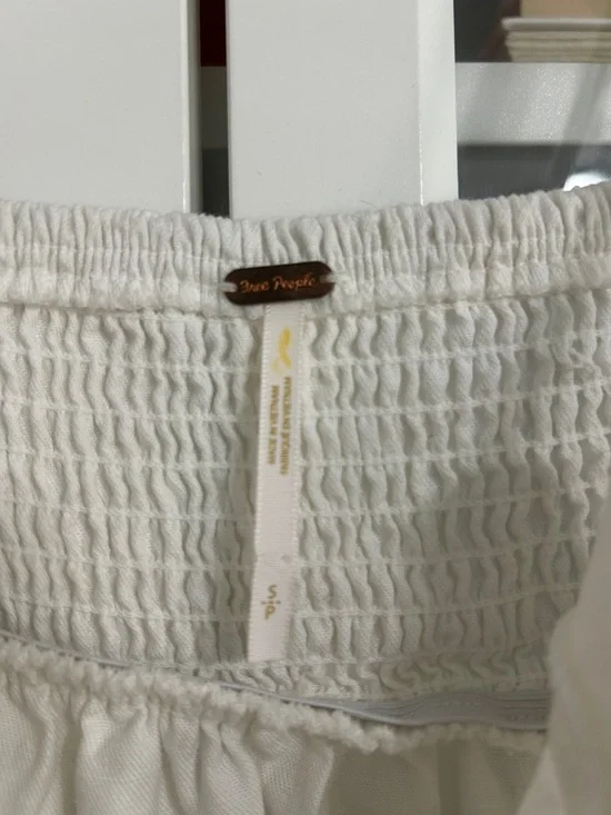 Free People White denim Button-Front Maxi Dress - Picture 3 of 8